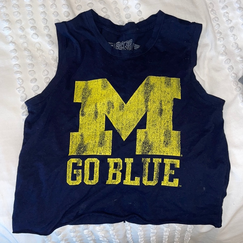Go Blue crop top